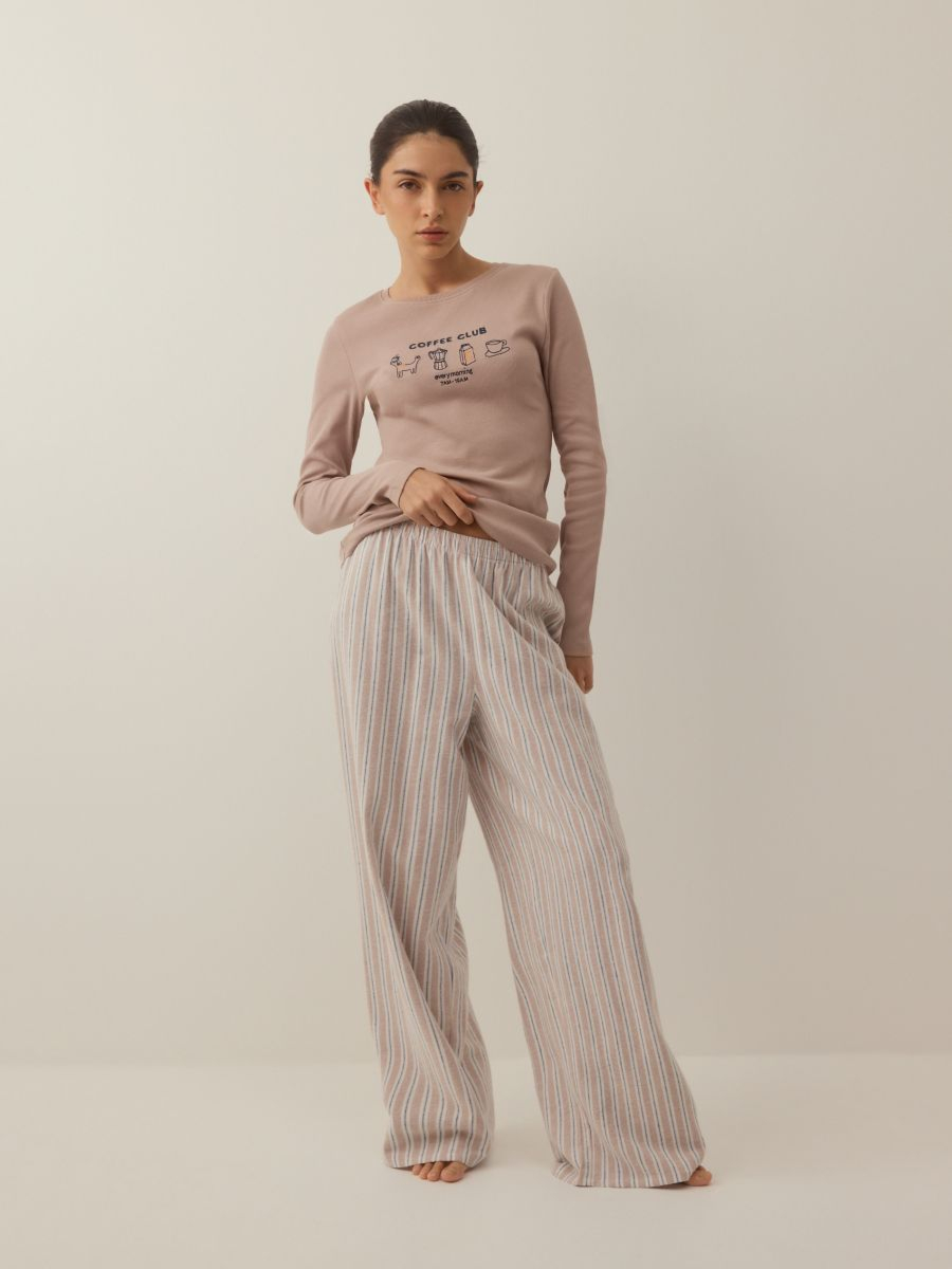 סט פיג'מה מכותנה