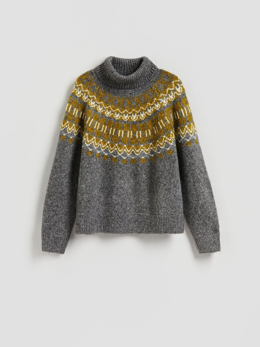 סוודר תערובת צמר עם דוגמה main product photo