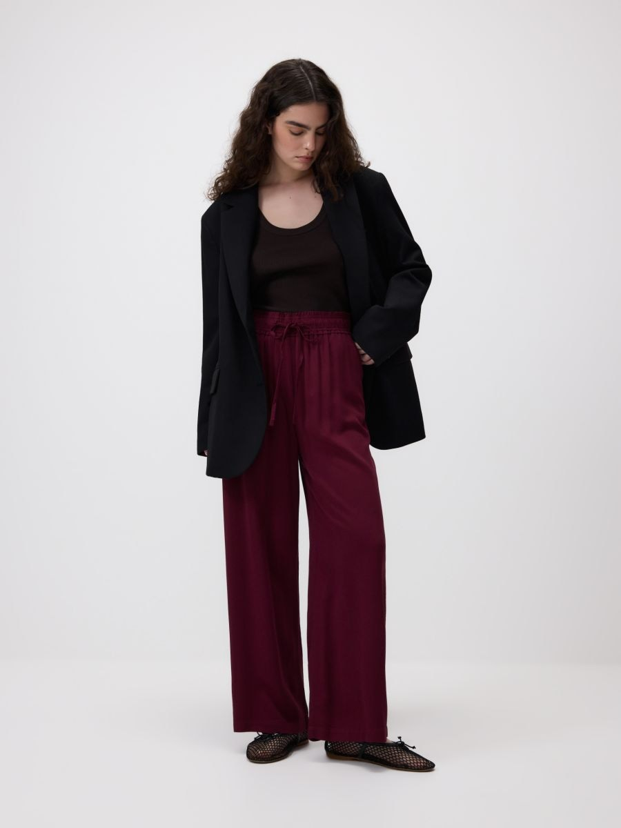 מכנסיים ויסקוזה גזרה רחבה main product photo