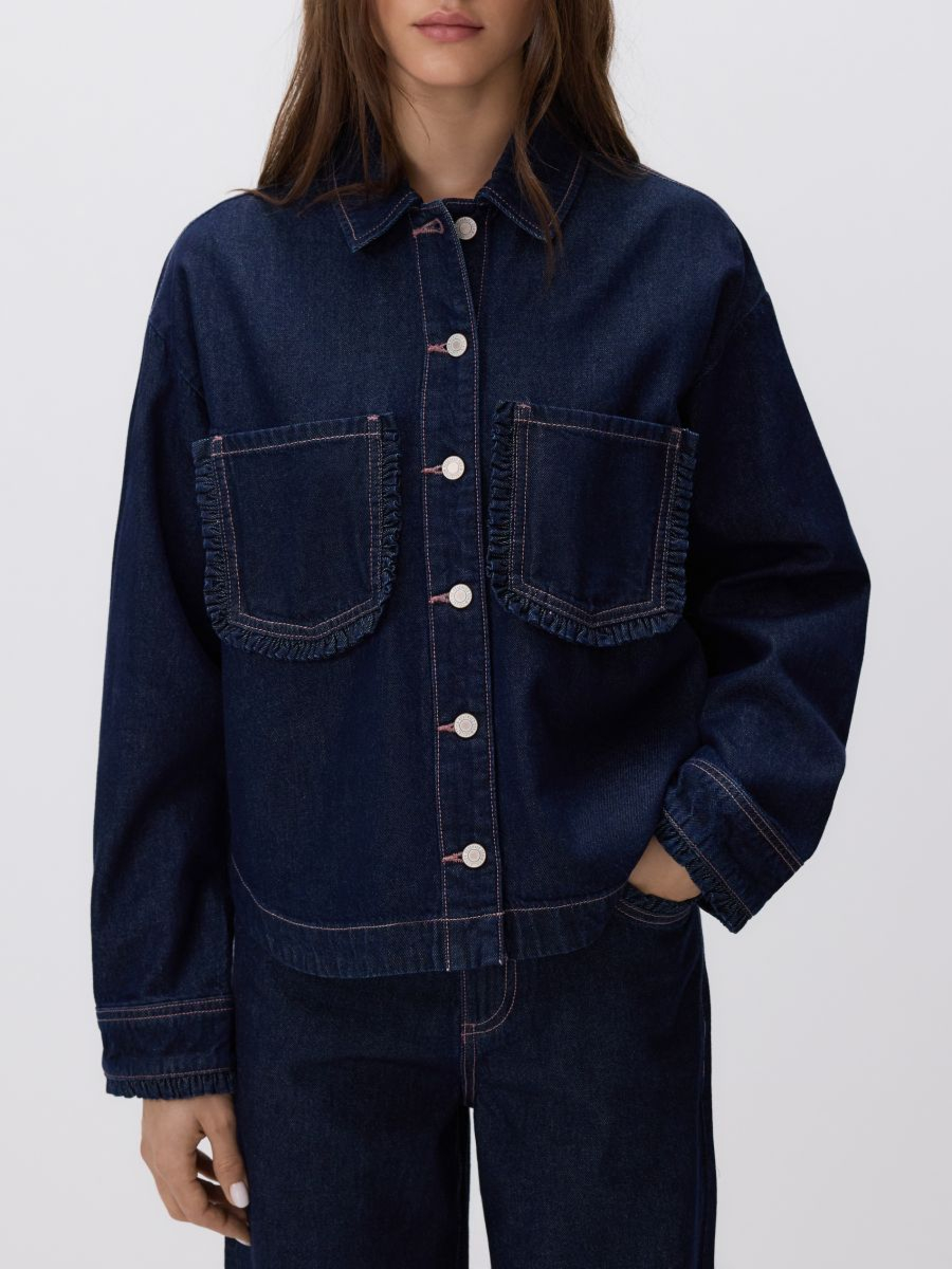 חולצת ג'ינס עם וולנים main product photo