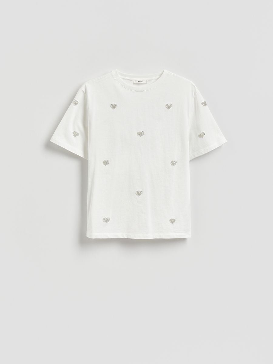 טי שירט עם פנינים main product photo