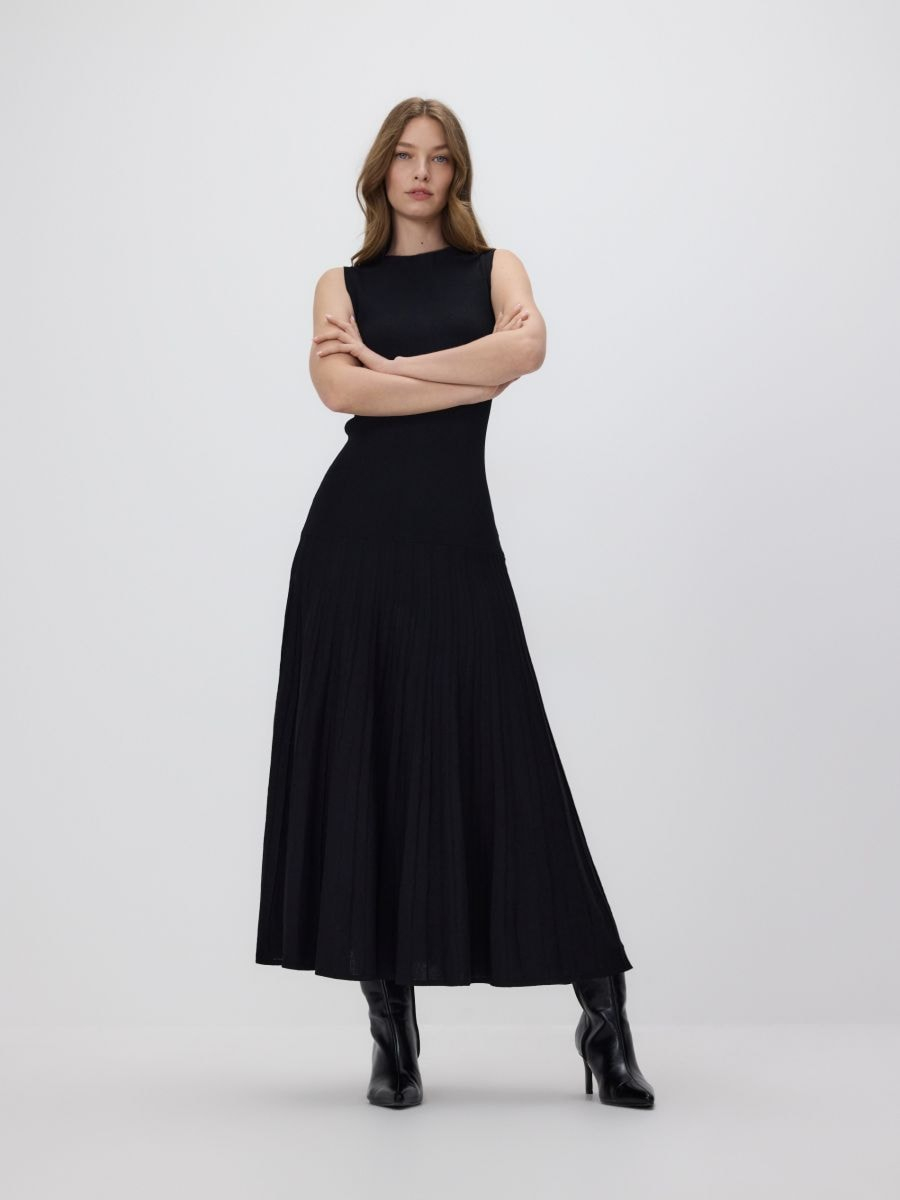 שמלת מקסי מבד ריב מתרחבת main product photo