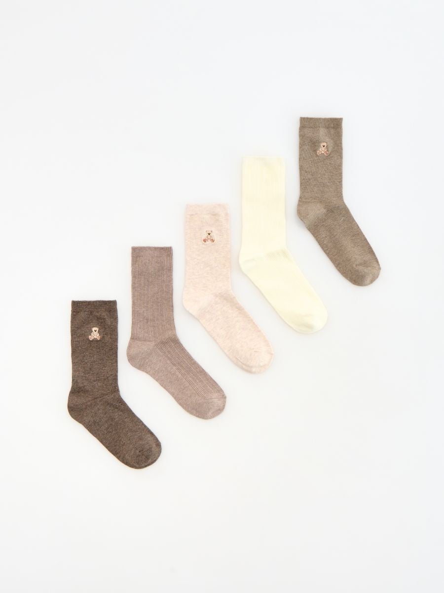 מארז 5 זוגות גרביים- דובי רקום main product photo