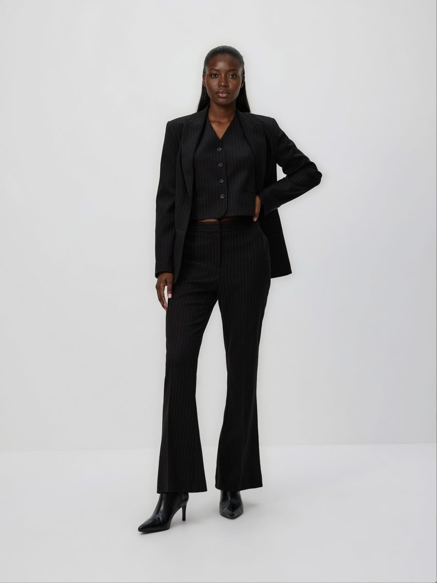 מכנסי פסים בגזרה מתרחבת main product photo