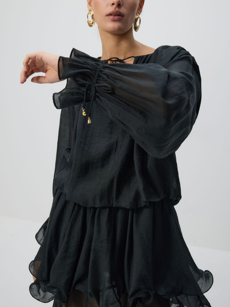 שמלה קצרה עם שרוכים main product photo