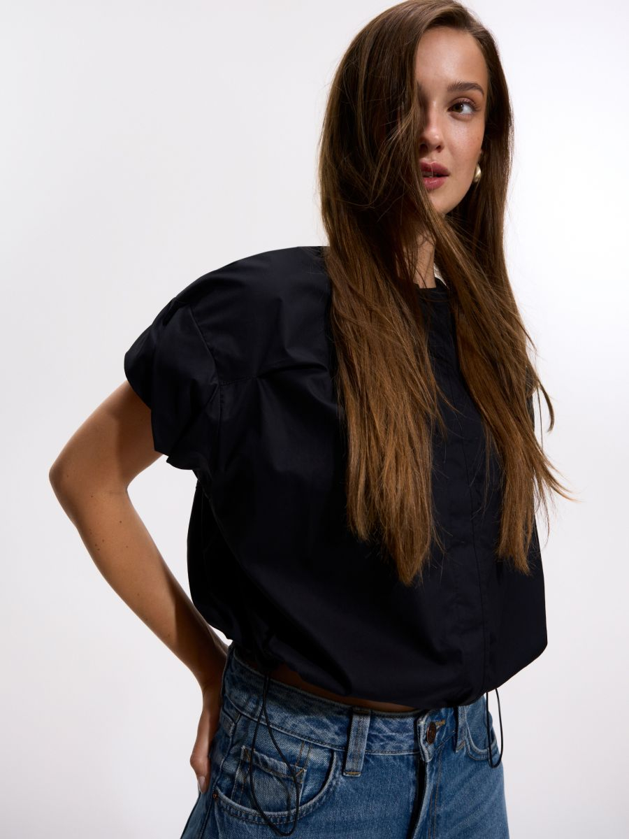 חולצת כותנה עם כיווצים main product photo