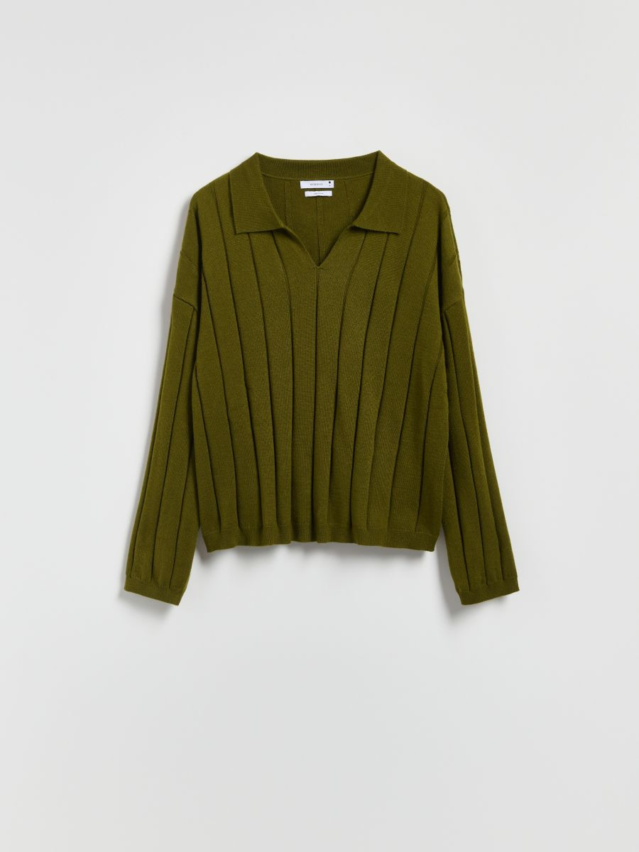 סריג פולו משולב צמר main product photo