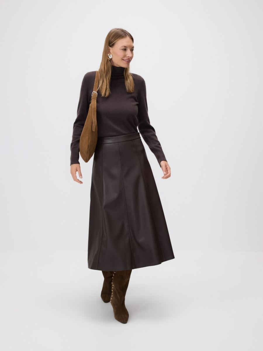 חצאית מידי דמוי עור main product photo