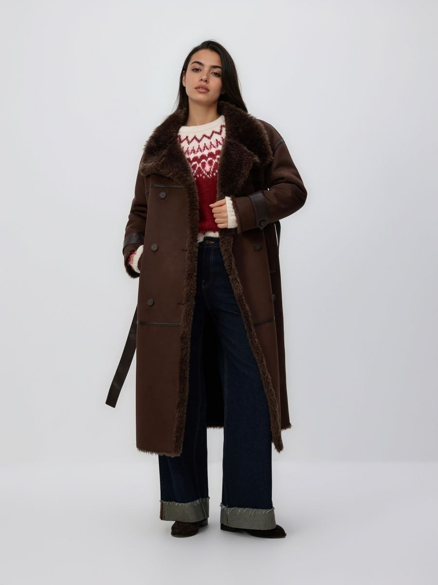 מעיל ארוך עם פרווה main product photo