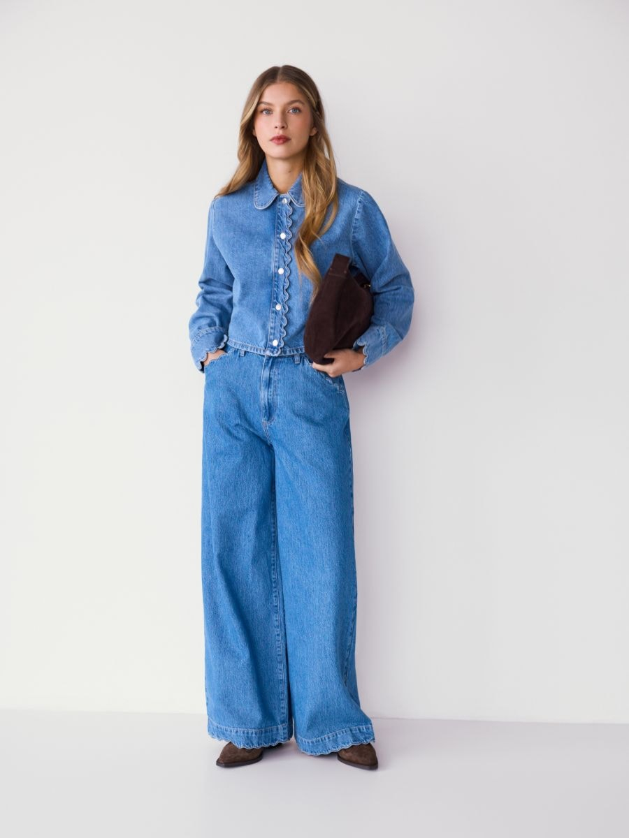 ג'ינס Mid rise Wide leg