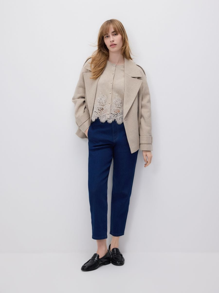 קרדיגן עם תחרה