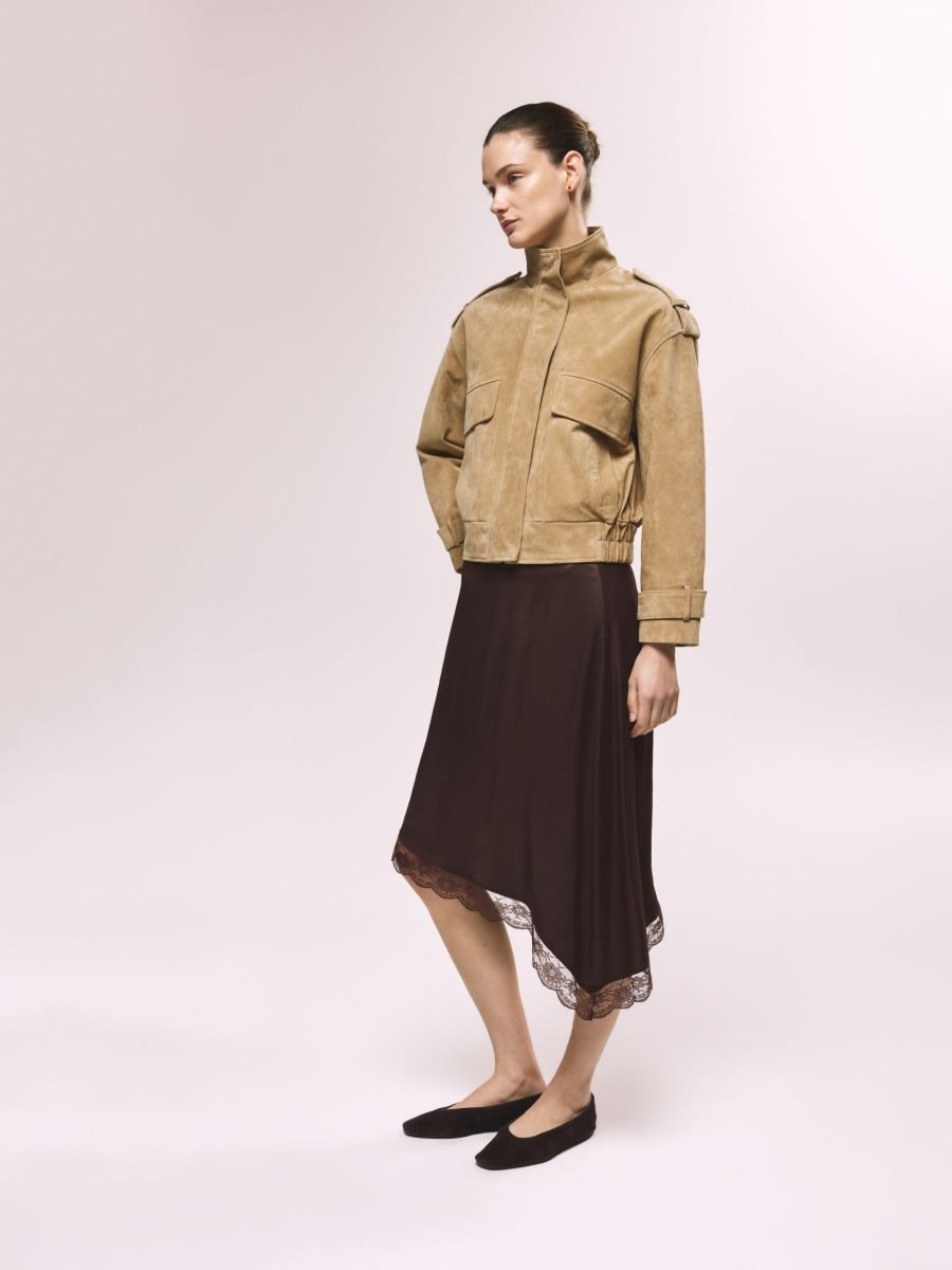 נעלי בלרינה זמש main product photo