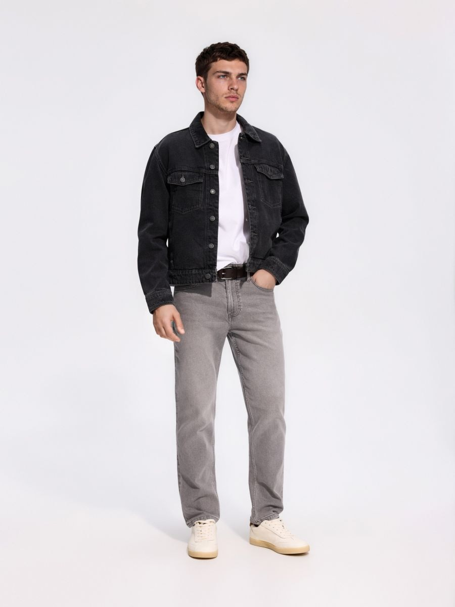 ג'ינס בגזרת Straight עם אפקט שטיפה main product photo