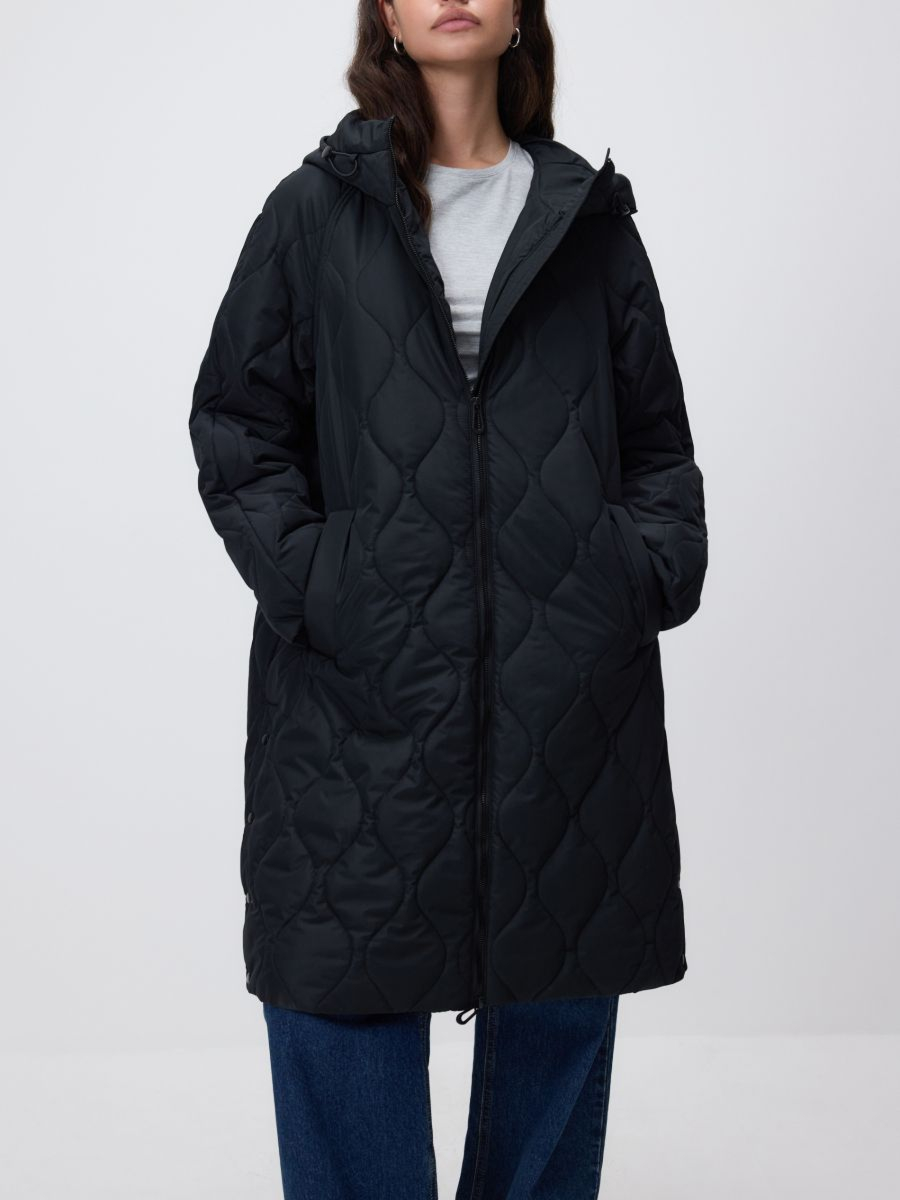 מעיל קווילט עם קפוצ'ון main product photo