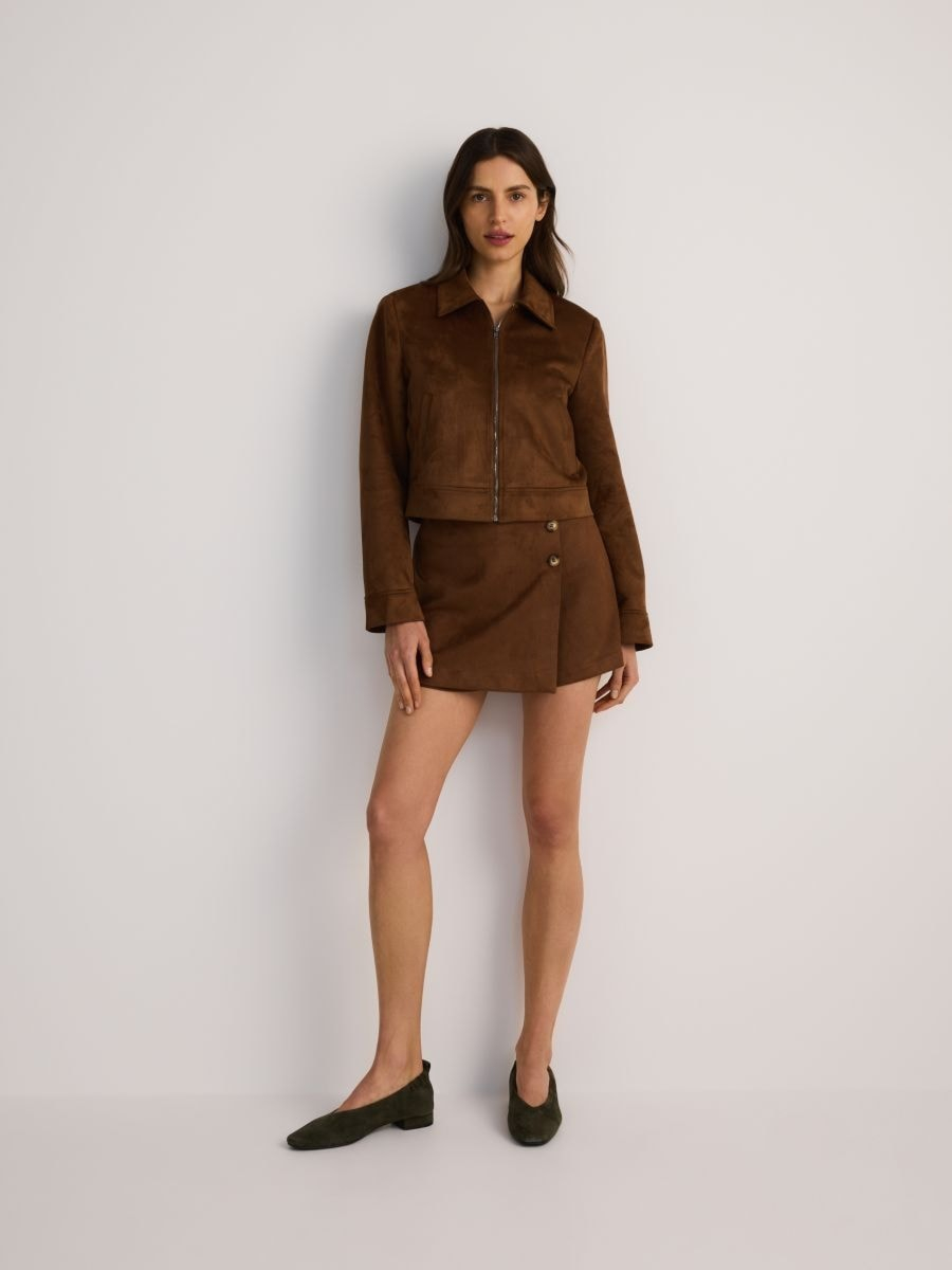 ג'קט דמוי ז'מש עם צווארון main product photo