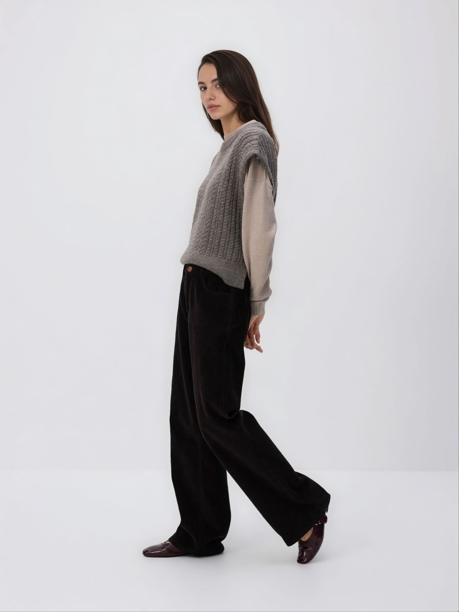 מכנסי קורדרוי רחבים main product photo