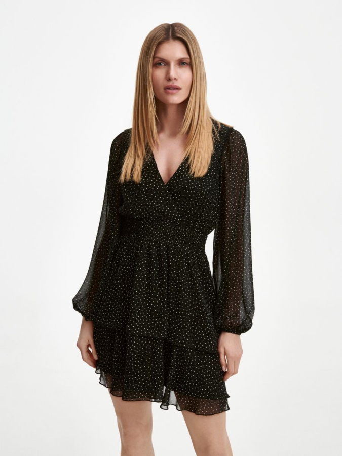 שמלת רפרפה בדוגמת נקודות