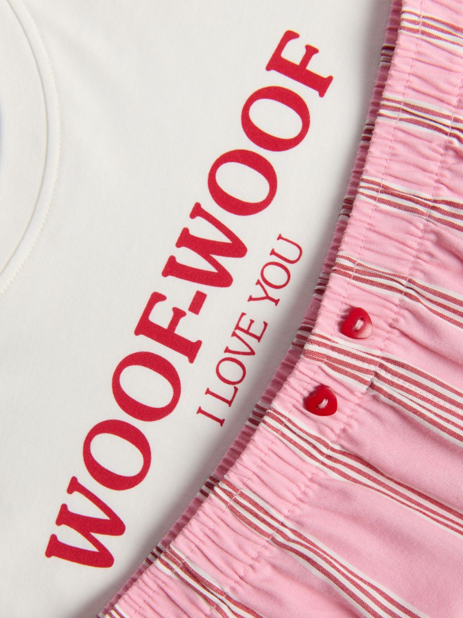 סט פיג'מה מכותנה