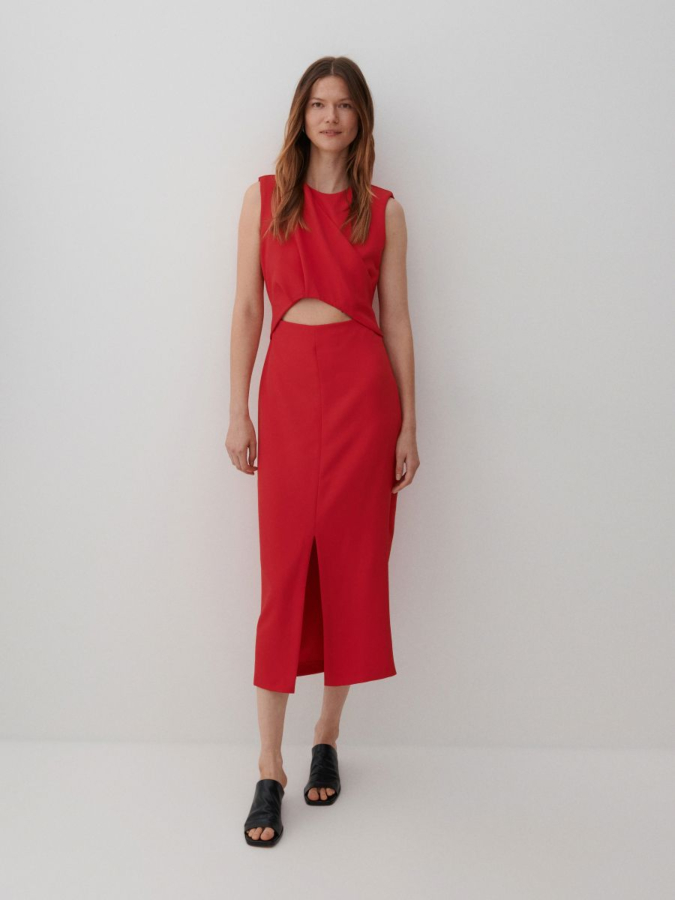 שמלה ללא שרוול קאט אאוט