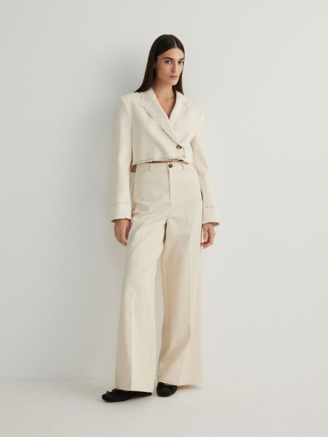 מכנסיים רחבים מכותנה