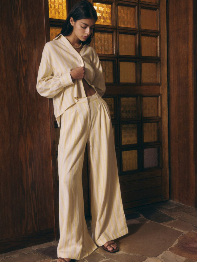 מכנסיים רחבים בעיצוב פסים