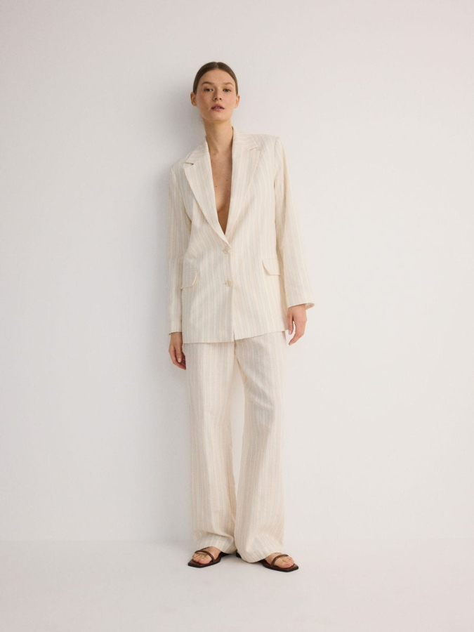 מכנסיים ארוכים כותנה בגזרה רחבה