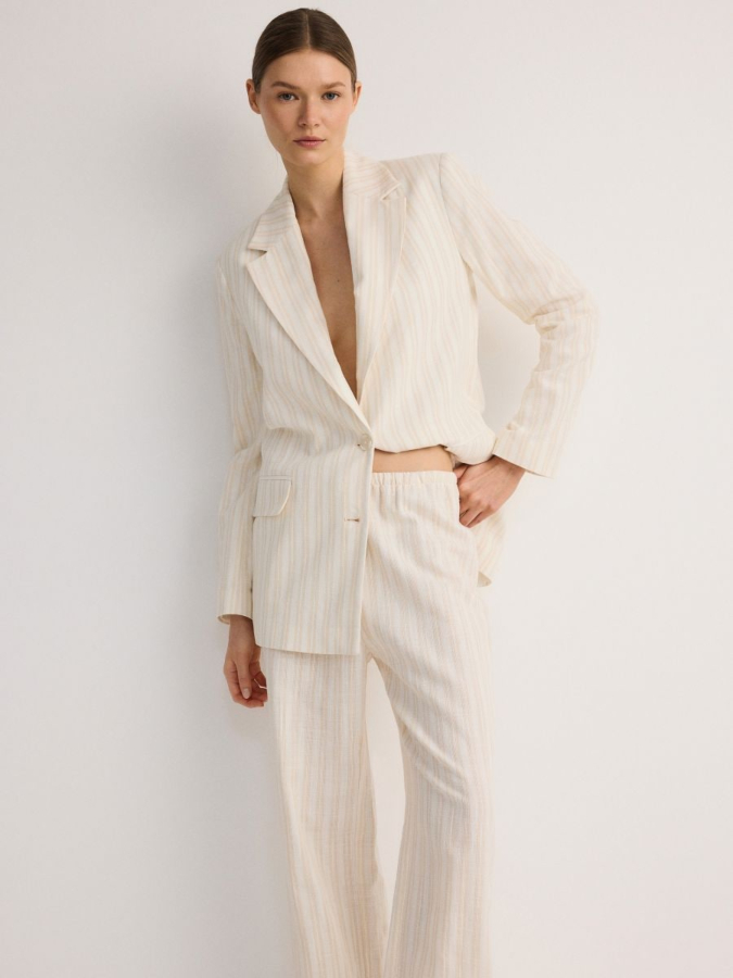 מכנסיים ארוכים כותנה בגזרה רחבה