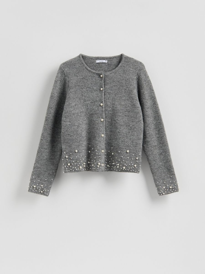 קרדיגן עם פנינים