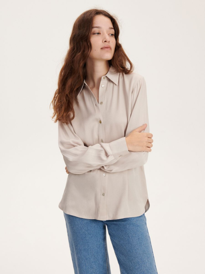 חולצת ויסקוזה סאטן