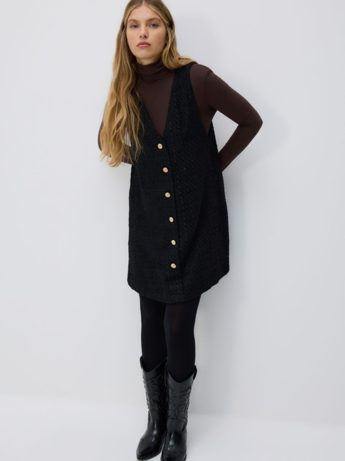 שמלת מיני עם כפתורים