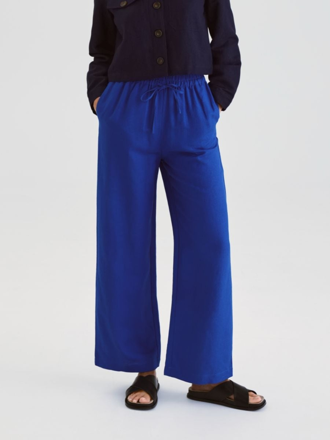 מכנסיים ארוכים עם מותן אלסטי