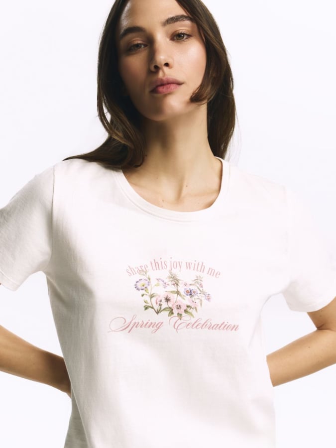 סט פיג'מה מכותנה משני חלקים