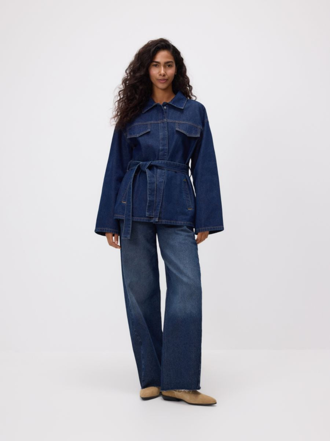 ג'קט ג'ינס עם חגורה