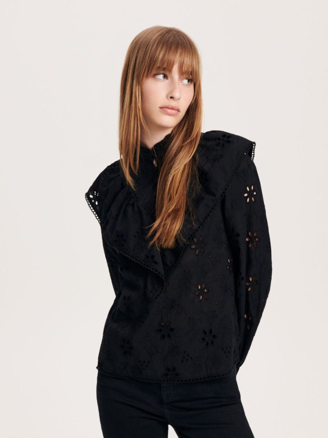 חולצה שחורה אלגנטית לנשים