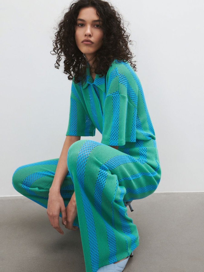 מכנסיים בגזרה רחבה ויסקוזה