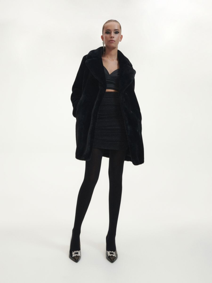 חצאית מיני עם כיווצים