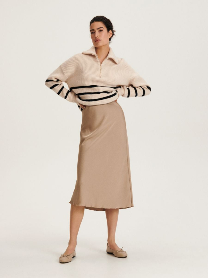 חצאית סאטן מידי