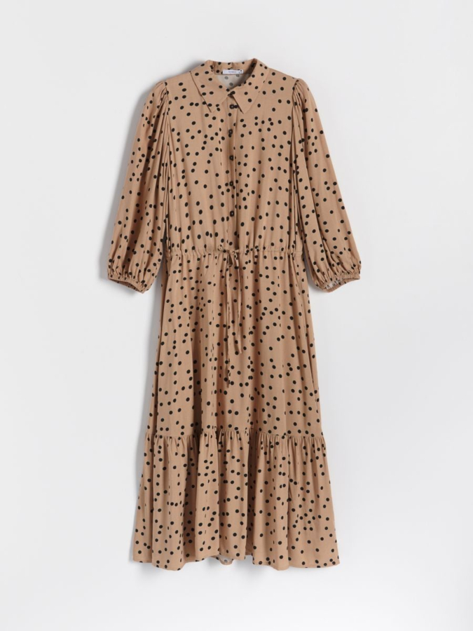שמלה ארוכה בדפוס נקודות