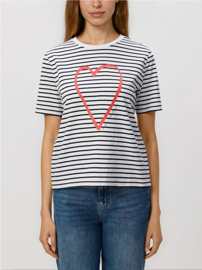 טי שירט כותנה עם הדפס