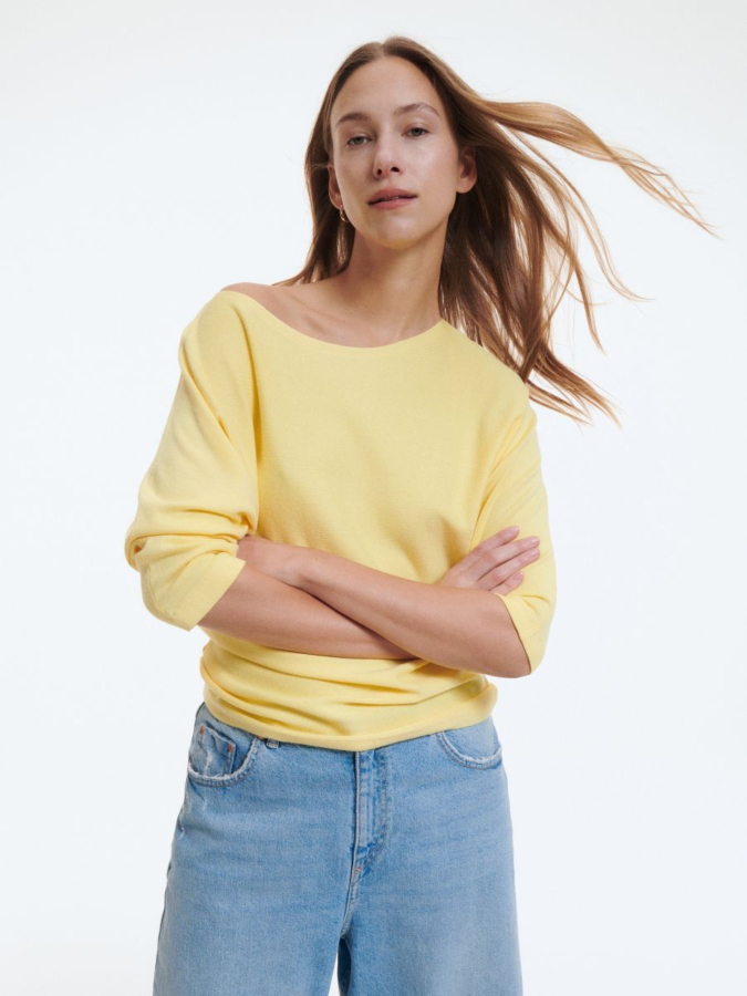 חולצת בייסיק ג'רסי חלקה