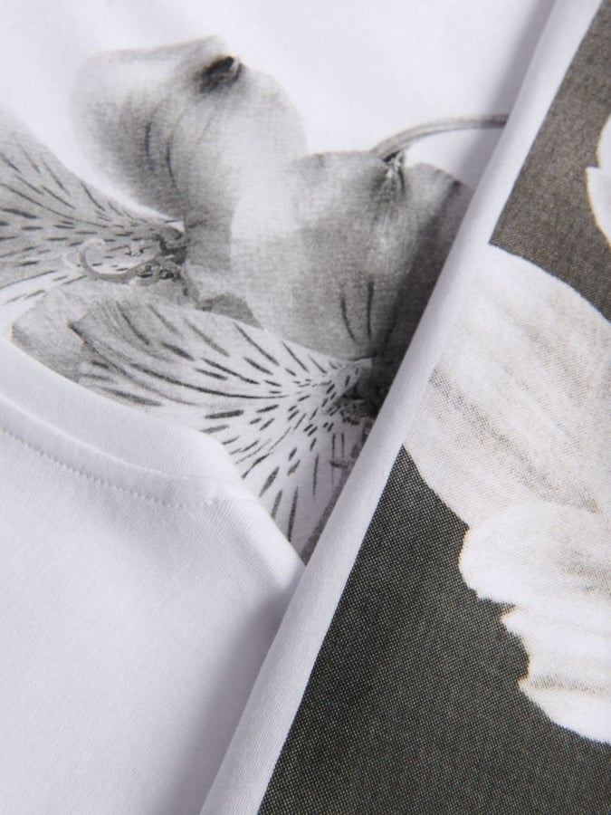 טי-שירט מכותנה עם הדפס