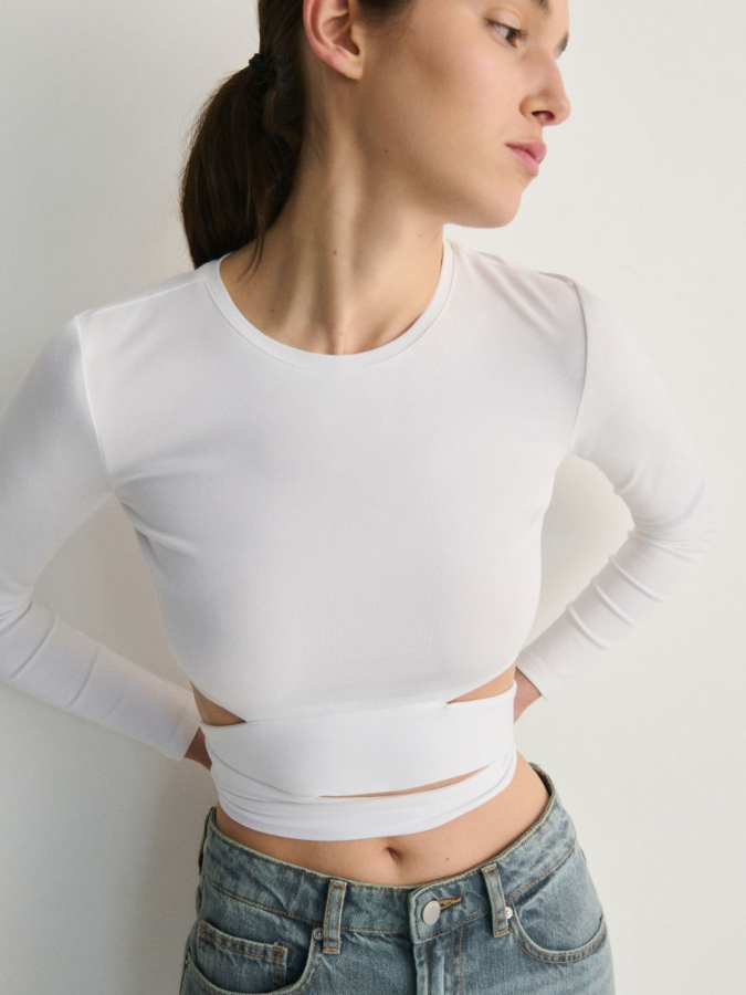 חולצה ארוכה עם קשירה