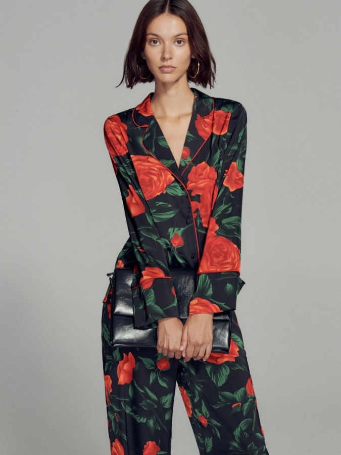 חולצה מכופתרת פרחונית