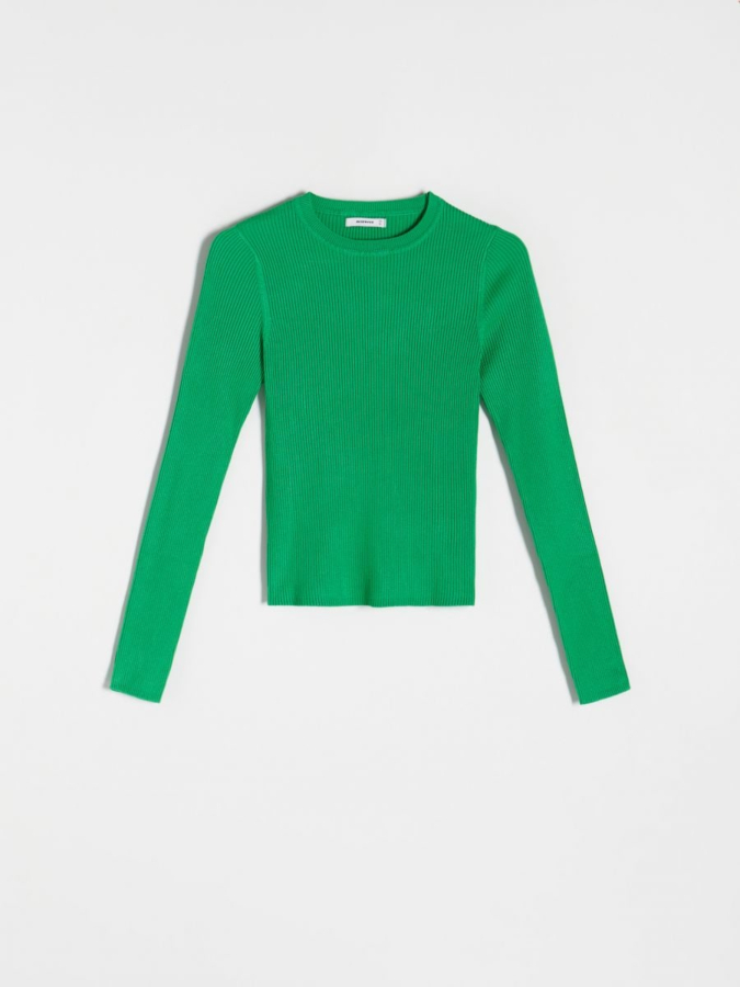 חולצת ג'רסי ארוכה בשילוב ויסקוזה