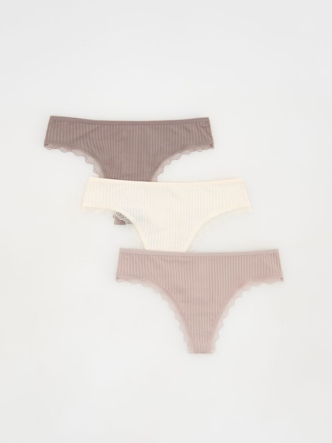 מארז 3 חוטיני תחרה