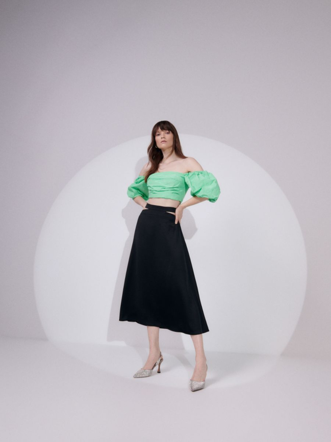 חצאית שחורה מקסי