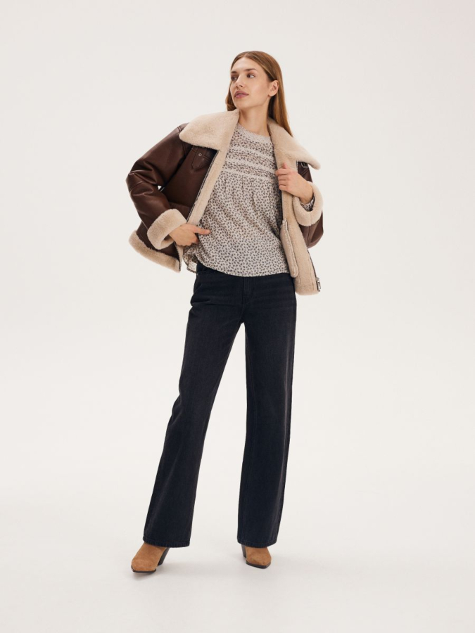 חולצה ארוכה מעוצבת מלמלה