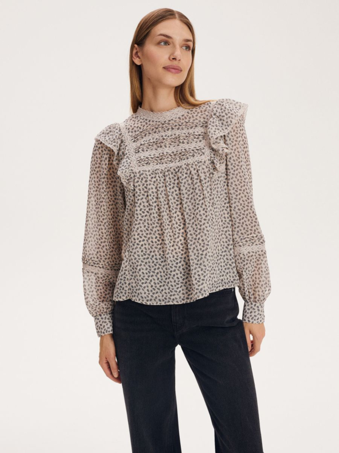 חולצה ארוכה מעוצבת מלמלה