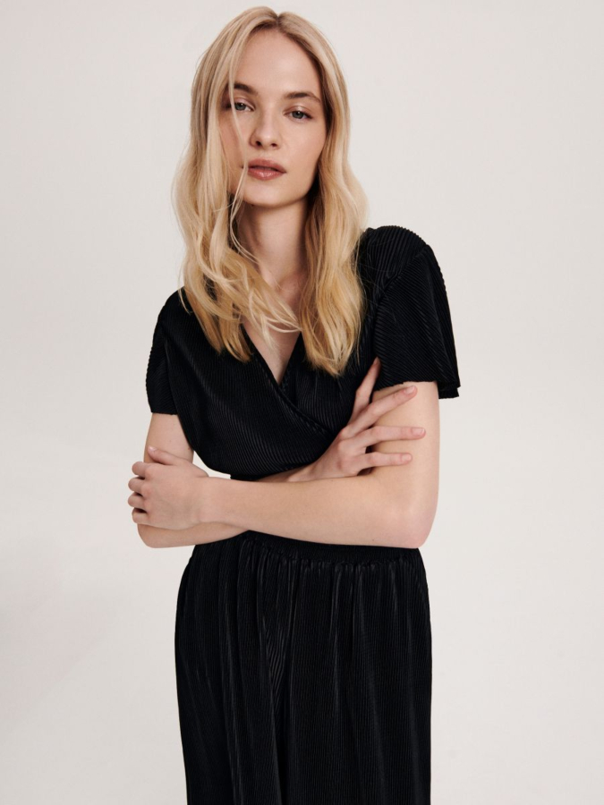 חולצה קצרה מעוצבת מעטפת