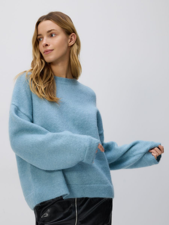 סוודר משולב צמר